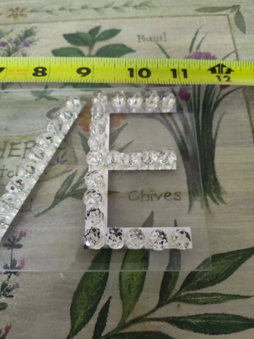 Design Guild LOVE Clear Glass Picture Frame Faux Crystal Accents 3x3 In.
